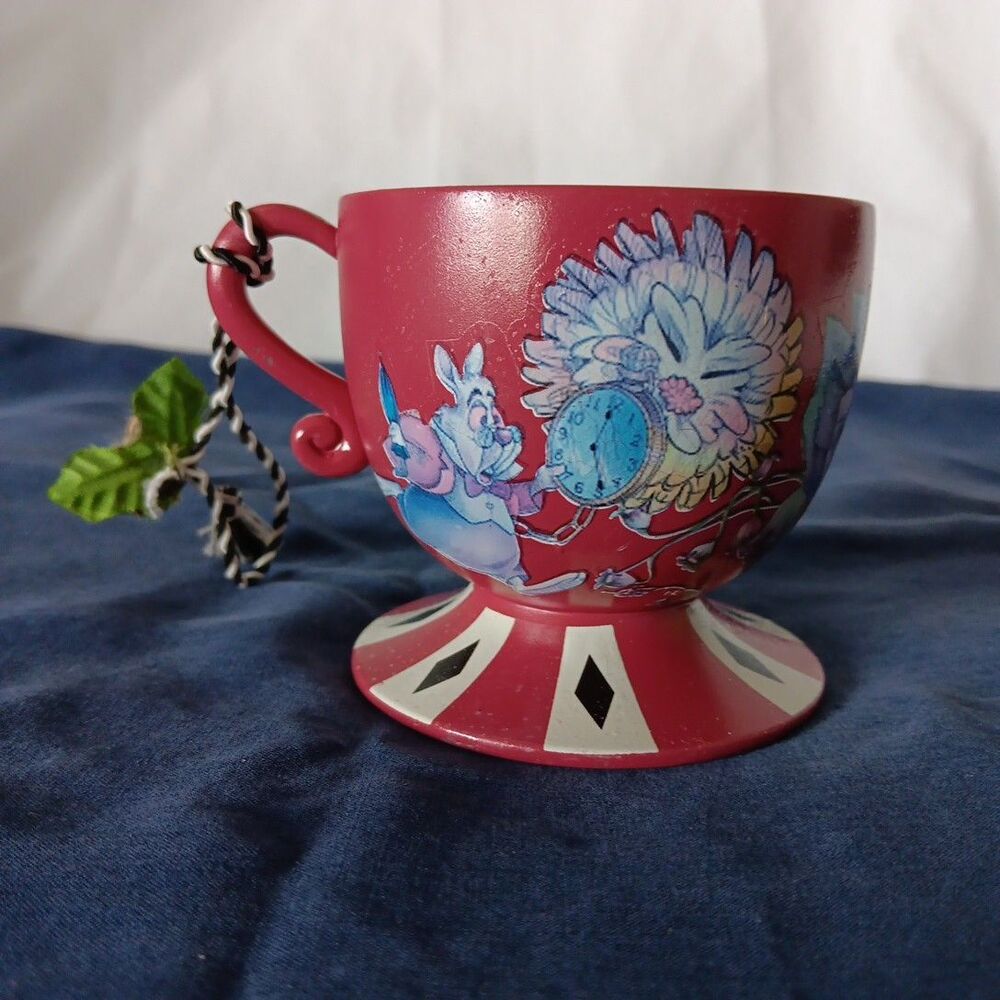 Disney Disney Parks Alice in Wonderland Hand Painted Teacup Ornament Decoupage - Picture 7 of 16